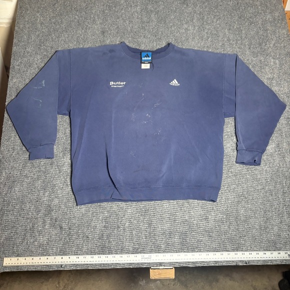 adidas Other - Vintage 90s Adidas Butler Cross Country Crewneck Sweatshirt Blue XL Spell Out